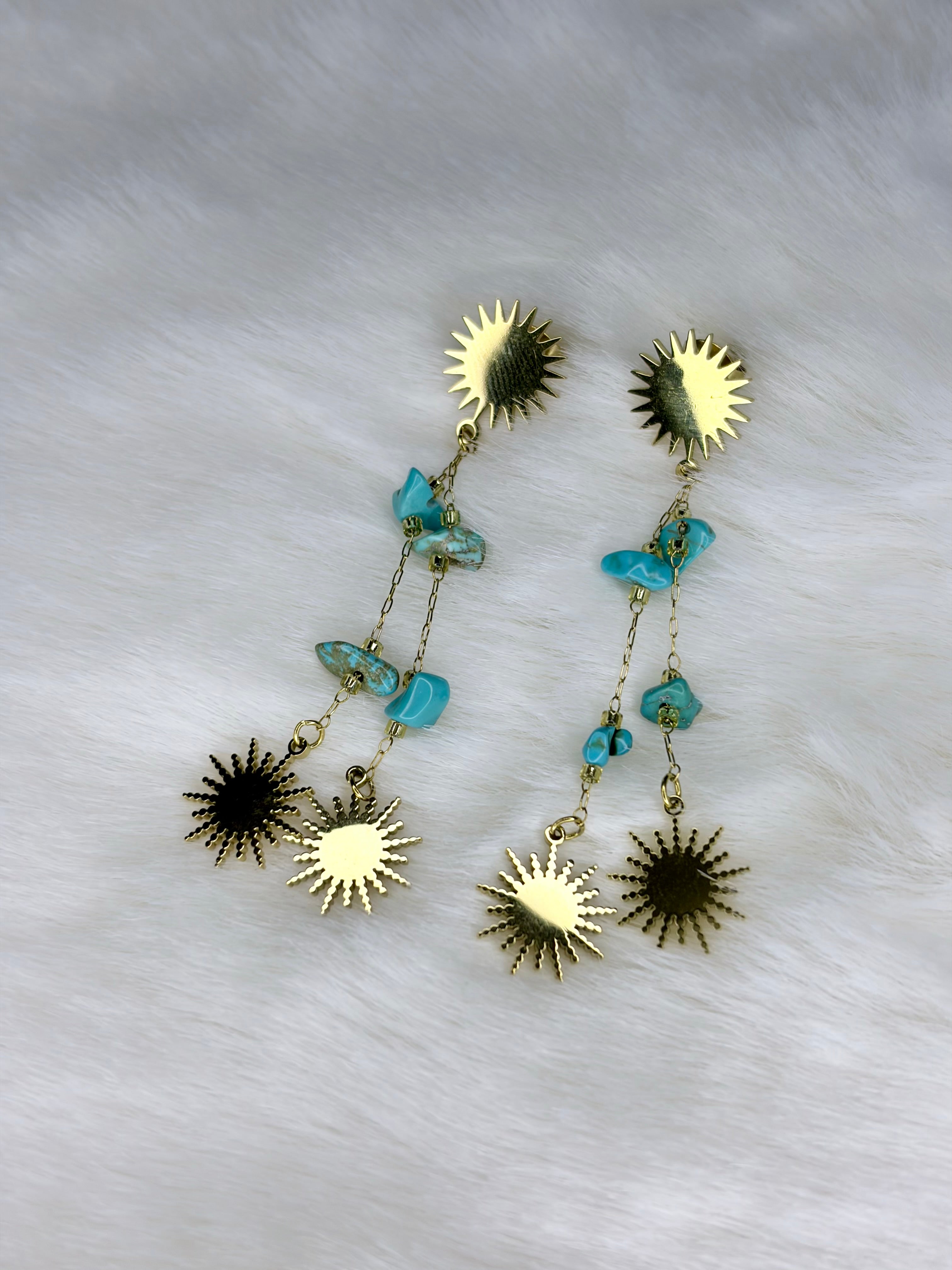 Boucles Turquoise Amore